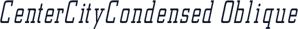 CenterCityCondensed Oblique