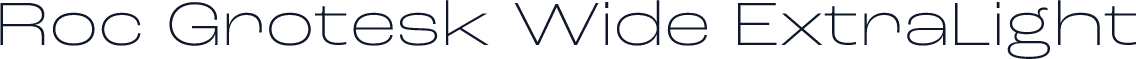 Roc Grotesk Wide ExtraLight