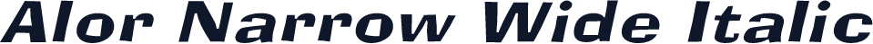 Alor Narrow Wide Italic