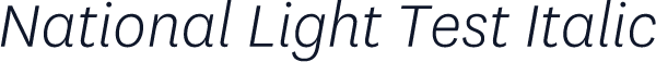 National Light Test Italic