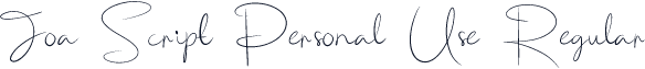 Joa Script Personal Use Regular