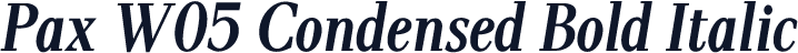 Pax W05 Condensed Bold Italic