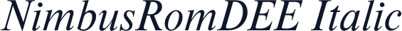 NimbusRomDEE Italic