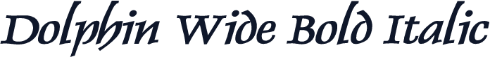 Dolphin Wide Bold Italic