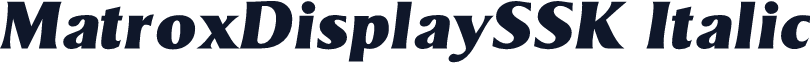 MatroxDisplaySSK Italic