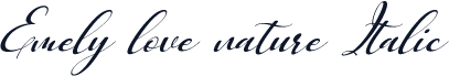 Emely love nature Italic
