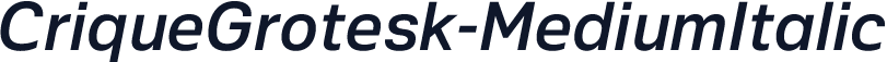 CriqueGrotesk-MediumItalic