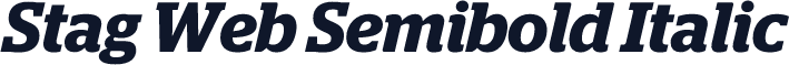 Stag Web Semibold Italic
