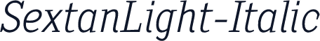 SextanLight-Italic