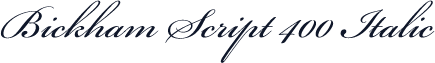 Bickham Script 400 Italic