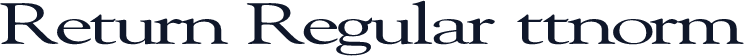 Return Regular ttnorm