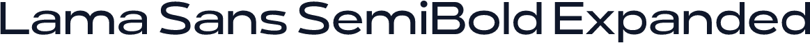Lama Sans SemiBold Expanded