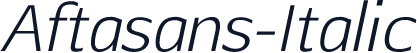 Aftasans-Italic