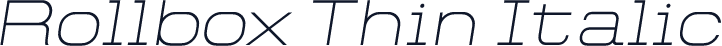 Rollbox Thin Italic