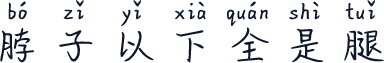 脖子以下全是腿
