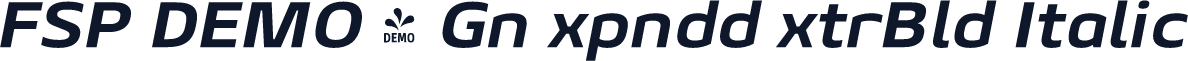 FSP DEMO - Gn xpndd xtrBld Italic