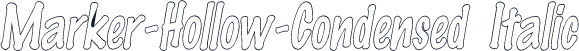 Marker-Hollow-Condensed Italic
