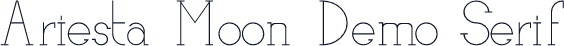 Ariesta Moon Demo Serif