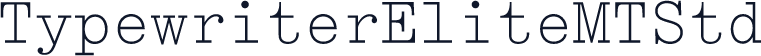 TypewriterEliteMTStd
