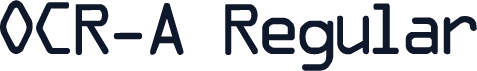 OCR-A Regular