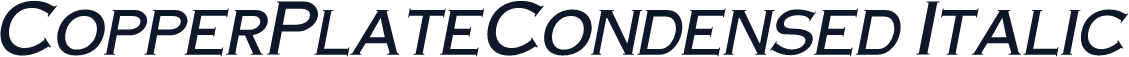 CopperPlateCondensed Italic