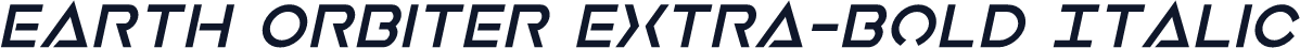 Earth Orbiter Extra-Bold Italic