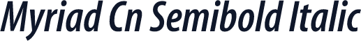 Myriad Cn Semibold Italic