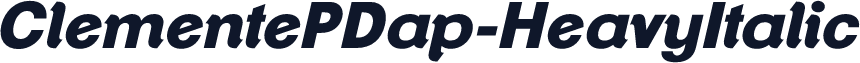 ClementePDap-HeavyItalic