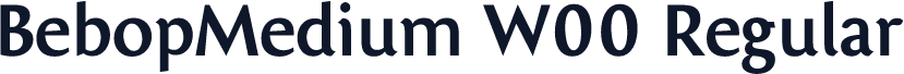 BebopMedium W00 Regular