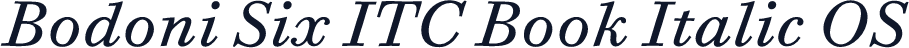 Bodoni Six ITC Book Italic OS