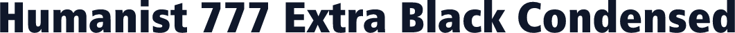 Humanist 777 Extra Black Condensed