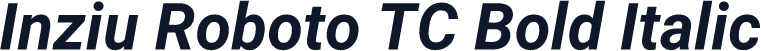 Inziu Roboto TC Bold Italic