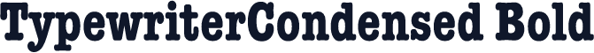 TypewriterCondensed Bold