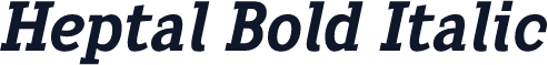 Heptal Bold Italic
