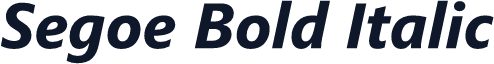 Segoe Bold Italic