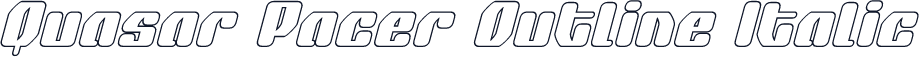Quasar Pacer Outline Italic