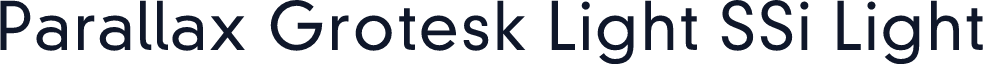 Parallax Grotesk Light SSi Light