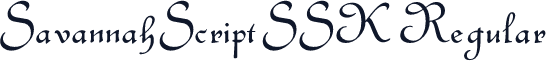 SavannahScriptSSK Regular