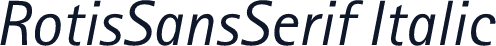 RotisSansSerif Italic