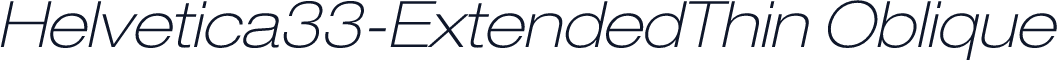 Helvetica33-ExtendedThin Oblique