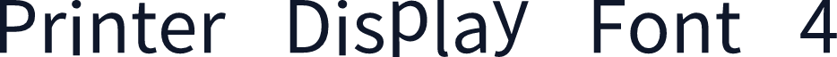 Printer Display Font 4