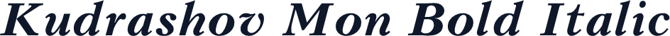 Kudrashov Mon Bold Italic
