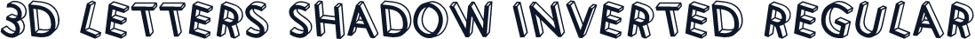 3D Letters Shadow Inverted Regular