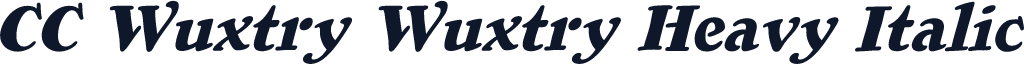 CC Wuxtry Wuxtry Heavy Italic