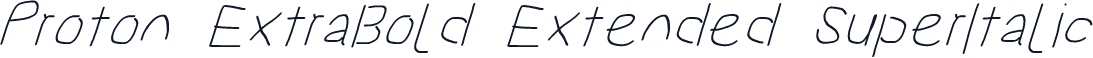 Proton ExtraBold Extended SuperItalic