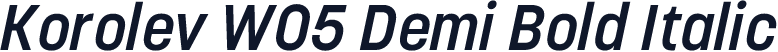 Korolev W05 Demi Bold Italic