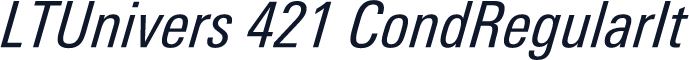 LTUnivers 421 CondRegularIt