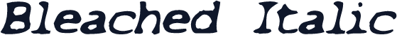 Bleached  Italic