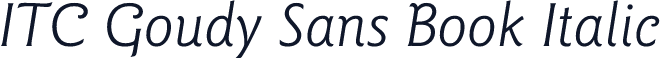 ITC Goudy Sans Book Italic