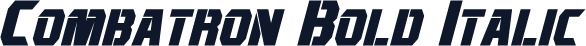 Combatron Bold Italic